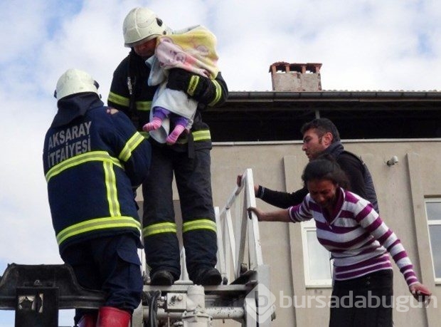 Aksaray'da çıkan yangında can pazarı