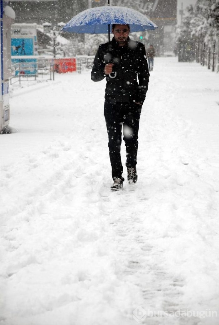 Erzurum'da kar yağışı