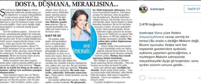 Ayşe Özyılmazel: "Yahu kardeşim benim işim ne?''