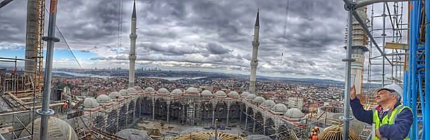 Çamlıca Camii'nde artık sona doğru