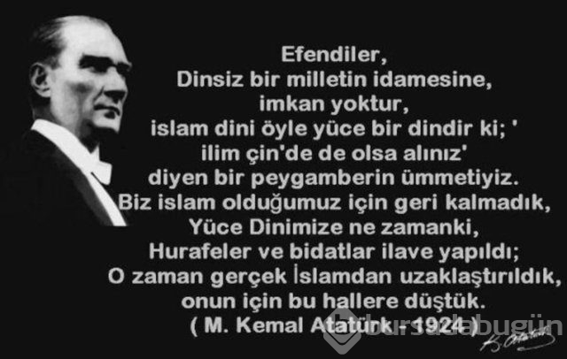 Atatürk'ün unutulmayan sözleri