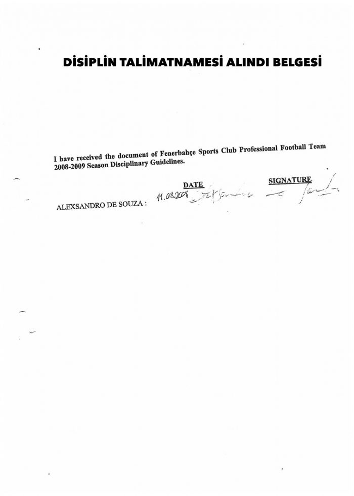 Fenerbahçe Alex'in 6 farklı imzasını yayınladı!