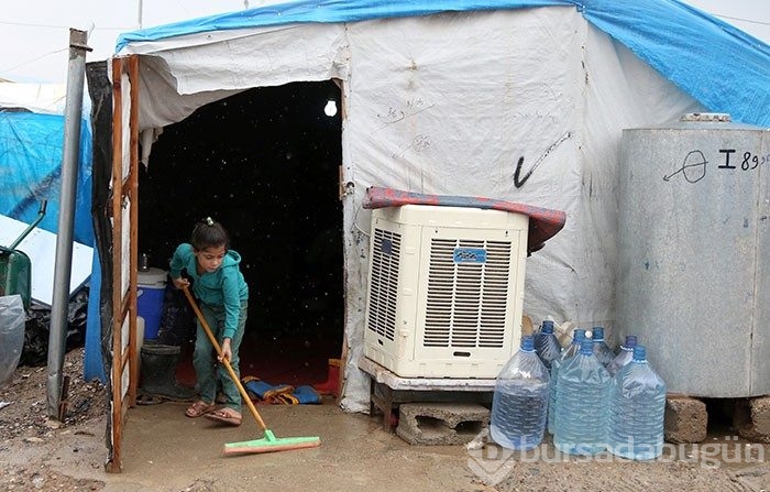 Irak'taki sığınmacıların yağmur çilesi