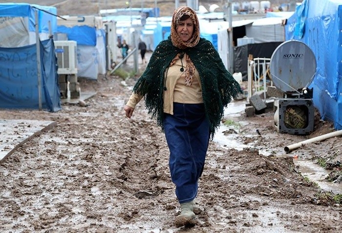Irak'taki sığınmacıların yağmur çilesi