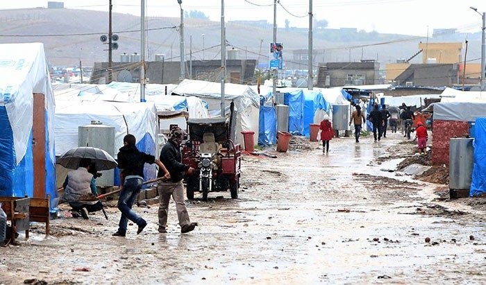 Irak'taki sığınmacıların yağmur çilesi