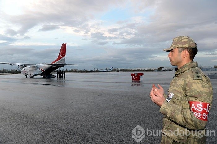 Hain saldırıda şehit düşen astsubay için tören düzenlendi