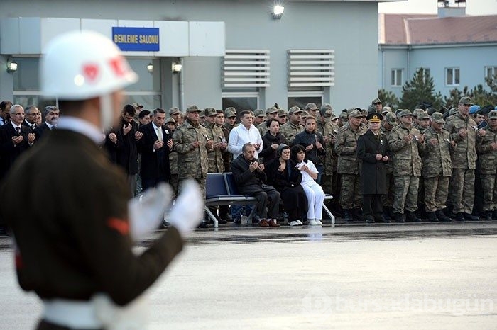 Hain saldırıda şehit düşen astsubay için tören düzenlendi