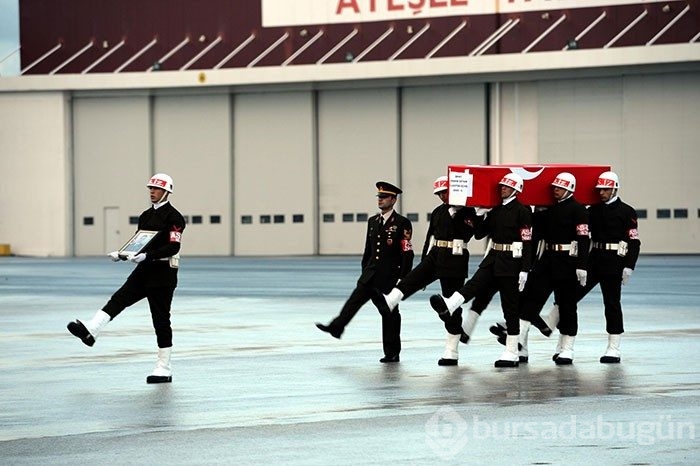 Hain saldırıda şehit düşen astsubay için tören düzenlendi