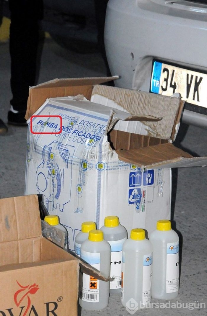 "Bomba" yazılı paketten "pompa" çıktı