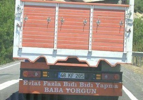 Türklere özgü araba arkası yazıları