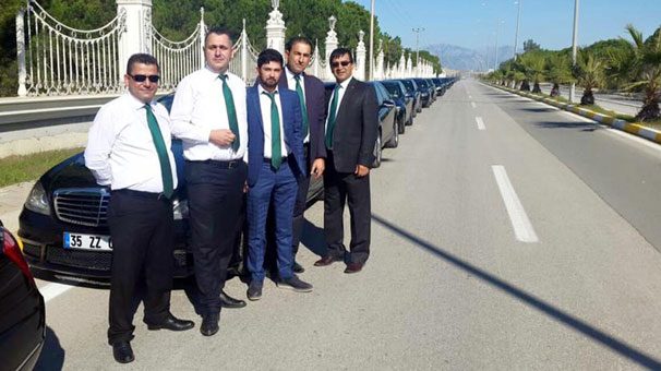 60'ı aşkın lüks araçla karşılandı 