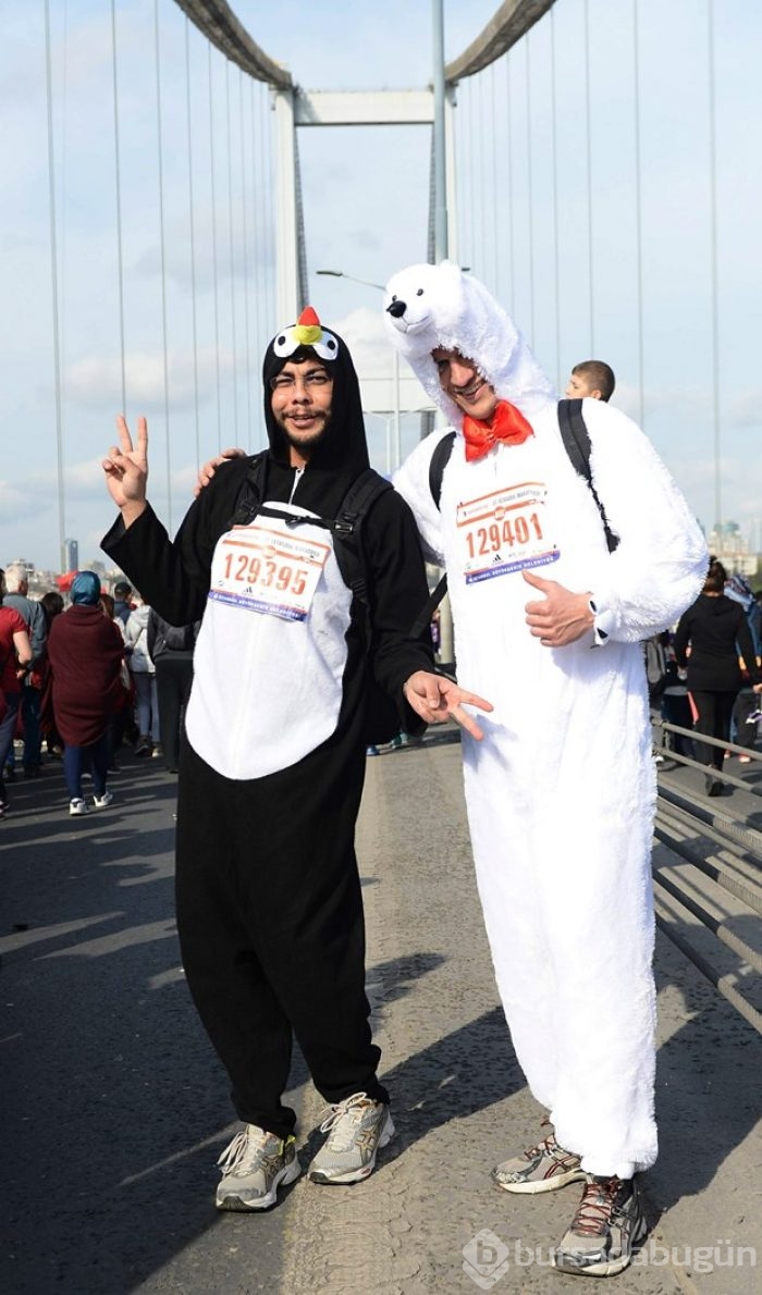 İstanbul Maratonu'nda renkli görüntüler