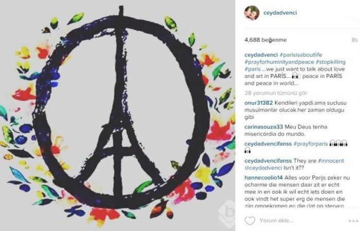 Ünlüler Paris saldırısını böyle kınadı!