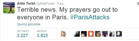 Ünlüler Paris saldırısını böyle kınadı!