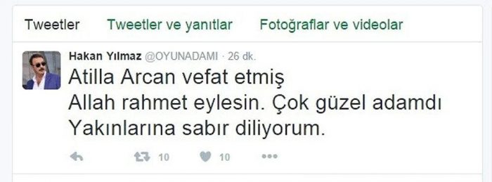 Atilla Arcan hayatını kaybetti