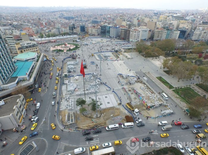 Taksim Meydanı'nı düzenleme çalışmalarında sona yaklaşıldı