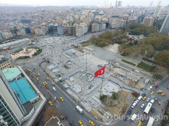 Taksim Meydanı'nı düzenleme çalışmalarında sona yaklaşıldı