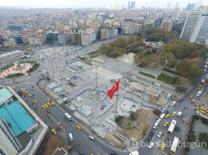 Taksim Meydanı'nı düzenleme çalışmalarında sona yaklaşıldı