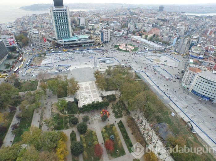 Taksim Meydanı'nı düzenleme çalışmalarında sona yaklaşıldı