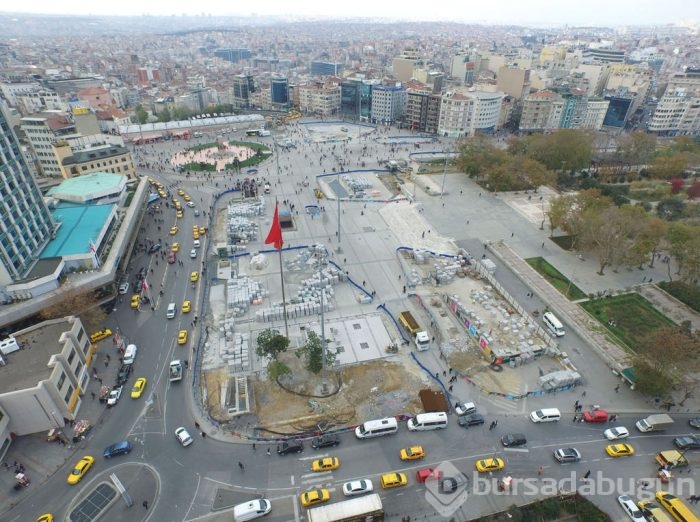 Taksim Meydanı'nı düzenleme çalışmalarında sona yaklaşıldı