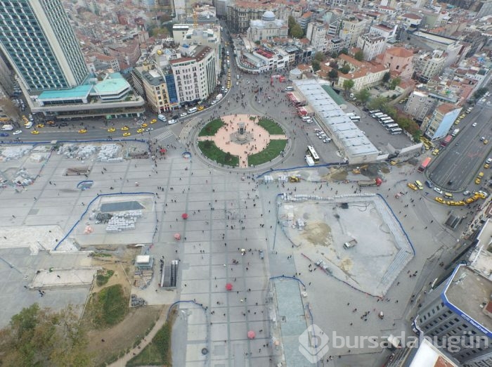Taksim Meydanı'nı düzenleme çalışmalarında sona yaklaşıldı