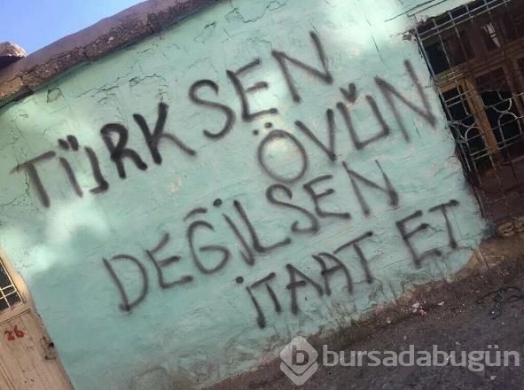 Silvan'da "Ne mutlu Türküm diyene" yazısını bakın ne yaptılar