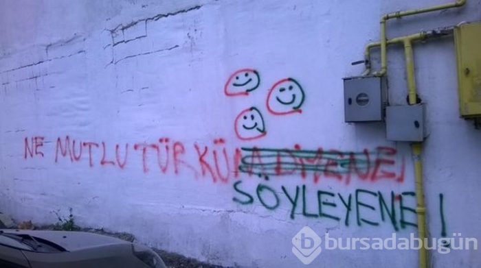 Silvan'da "Ne mutlu Türküm diyene" yazısını bakın ne yaptılar