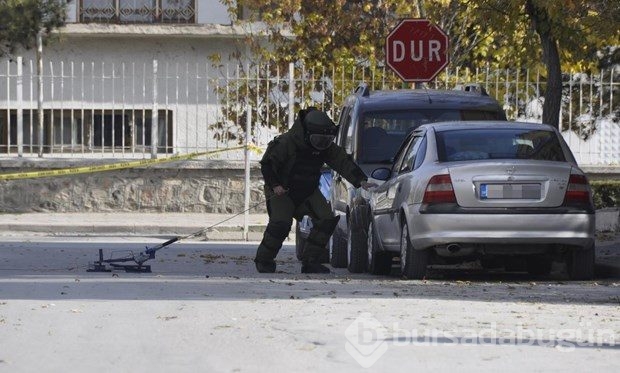 Konya'da polis memurunun aracına bomba