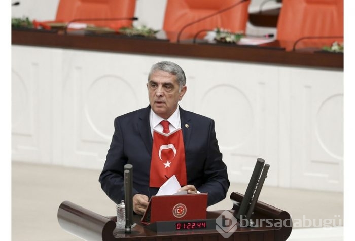 Türk bayrağını asarak yemin etti