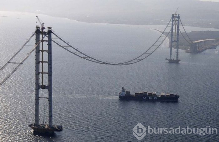 Körfez köprüsünün gerdanlığı havadan görüntülendi