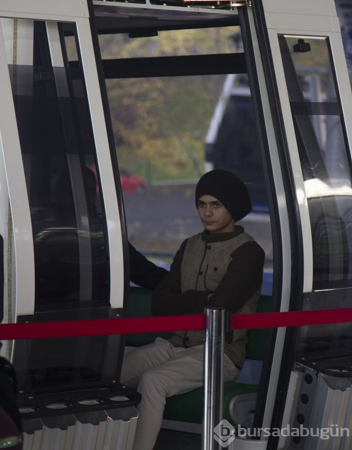 Arap turistlerin teleferik keyfi