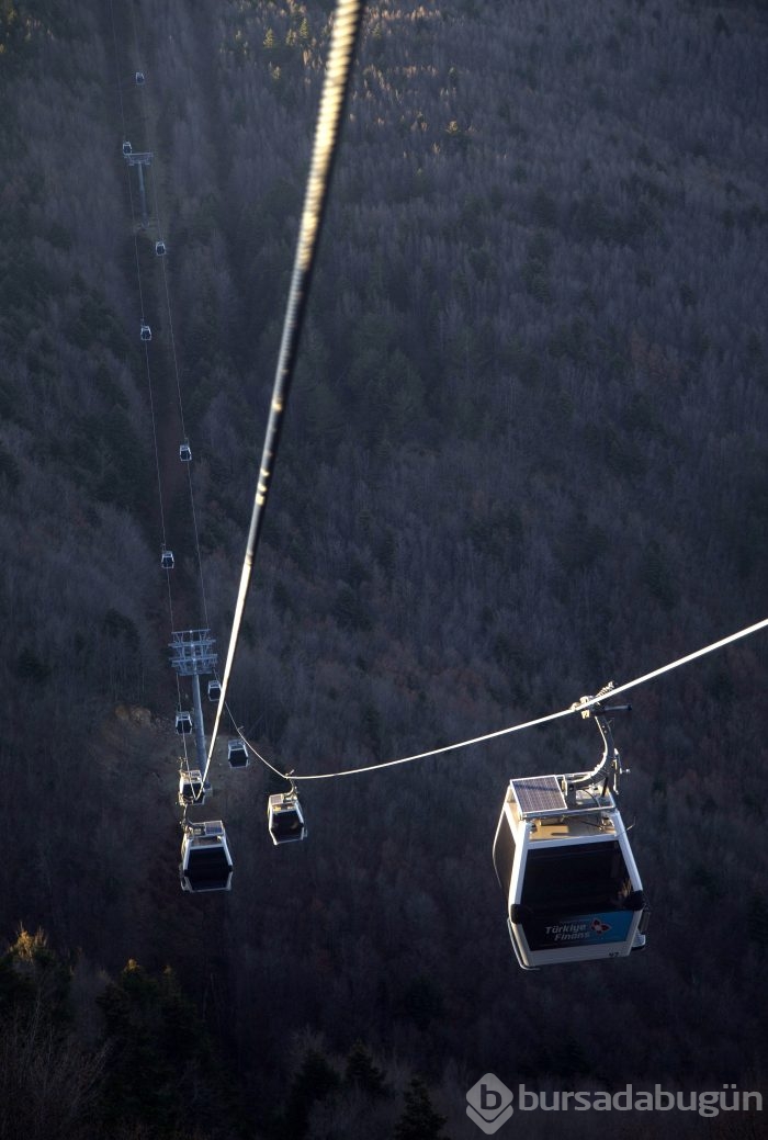 Arap turistlerin teleferik keyfi