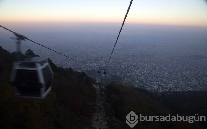 Arap turistlerin teleferik keyfi