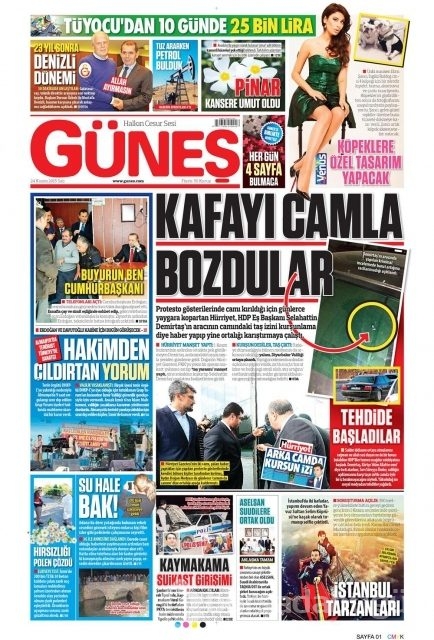 Günün gazete manşetleri (24 Kasım 2015)
