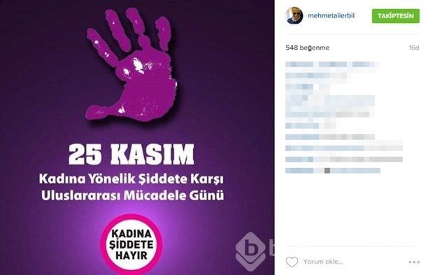 Ünlülerden 'Kadına şiddete hayır' paylaşımları!