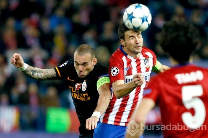 Atletico Madrid-Galatasaray maçından kareler