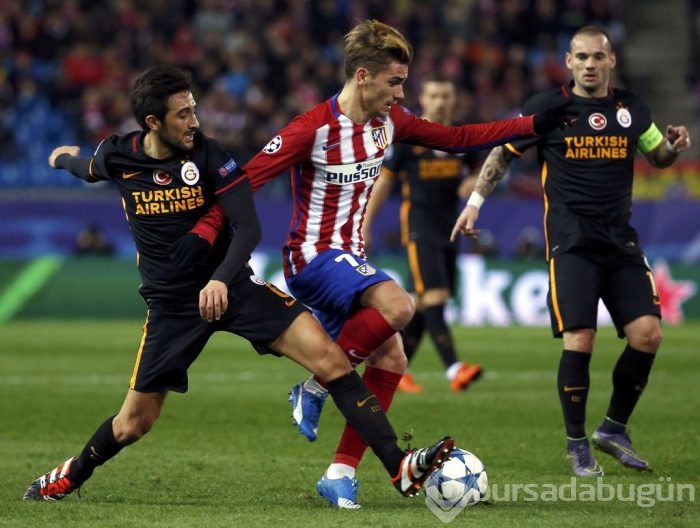 Atletico Madrid-Galatasaray maçından kareler