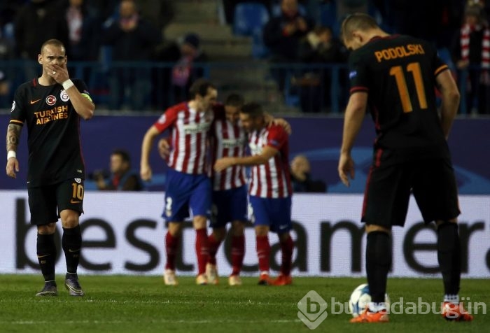 Atletico Madrid-Galatasaray maçından kareler