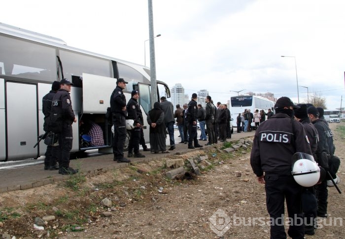 Bursa'da Suriyeli mültecilere baskın