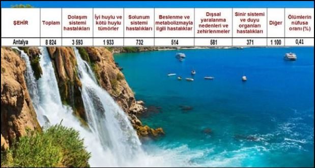 Ölüm oranlarının en yüksek olduğu iller