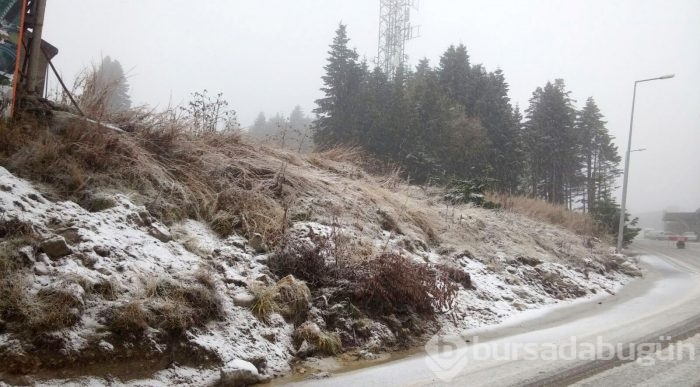 Bursa Uludağ'a mevsimin ilk karı yağdı	