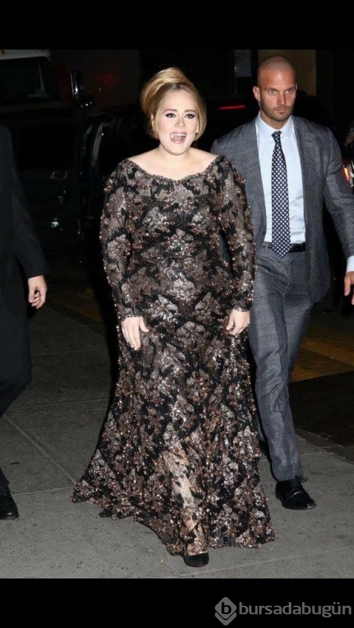 Genç kızlar Adele'in korumasına aşık oldu!