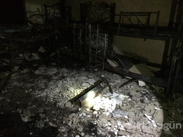 Diyarbakır'da Kuran kursunda yangın... İşte yangının çıktığı binanın içi