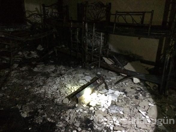 Diyarbakır'da Kuran kursunda yangın... İşte yangının çıktığı binanın içi