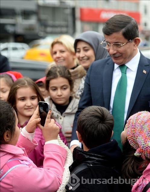 Davutoğlu çocukları ofisinde ağırladı