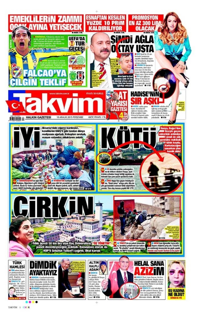 Günün gazete manşetleri - 10 Aralık 2015