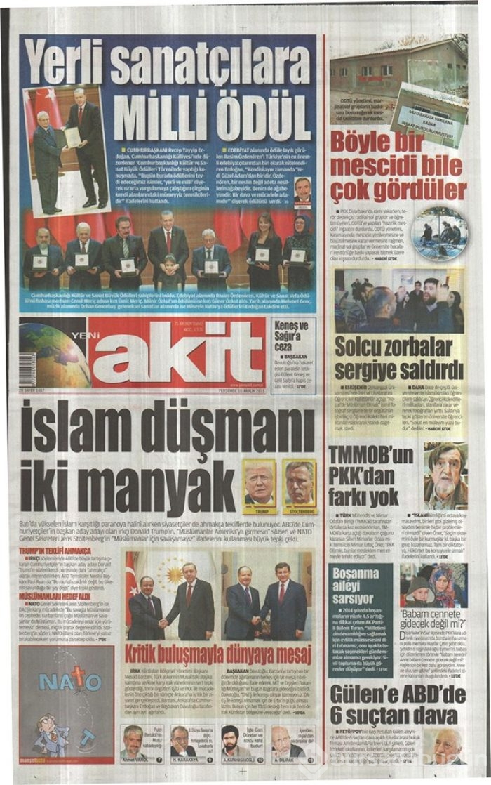 Günün gazete manşetleri - 10 Aralık 2015