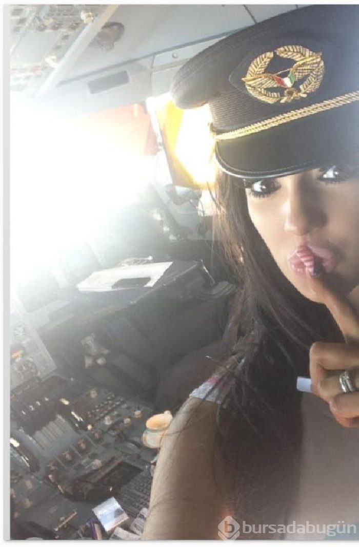 Kokpitteki bu poz pilotu yaktı