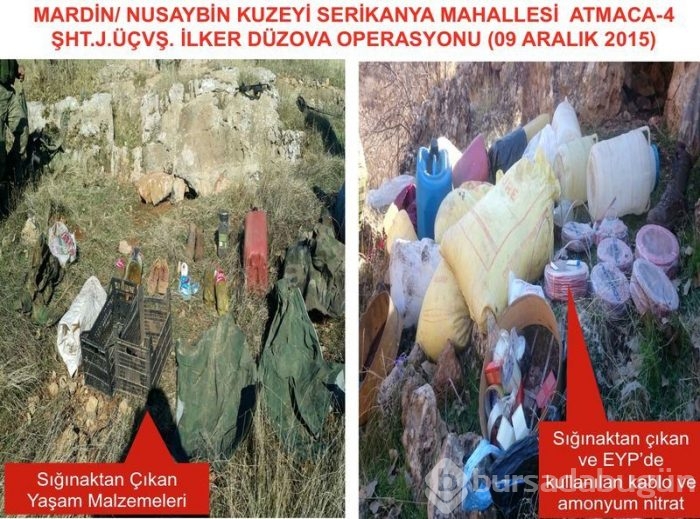 İşte PKK sığınağından çıkanlar	