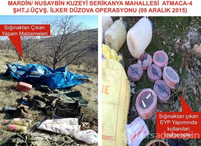 İşte PKK sığınağından çıkanlar	